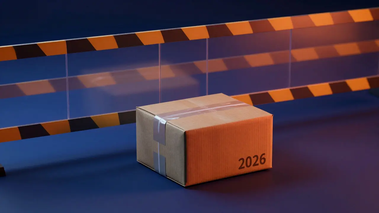 Symbolhafte Darstellung von Importkontrollen und Grenzziehung