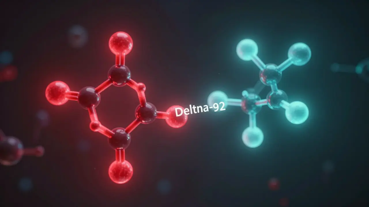Molekulare Darstellung von Delta-8 und Delta-9