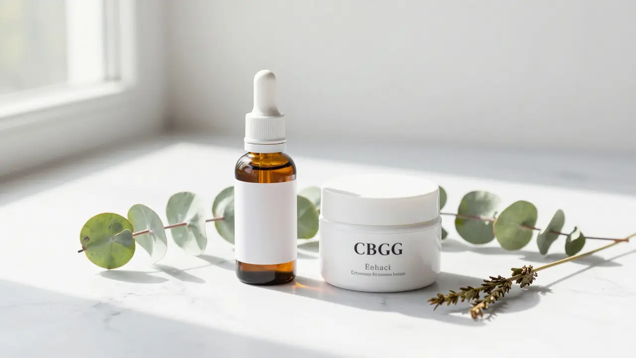 CBD-Öl und CBG-Creme als Symbol für ganzheitliche Wellness