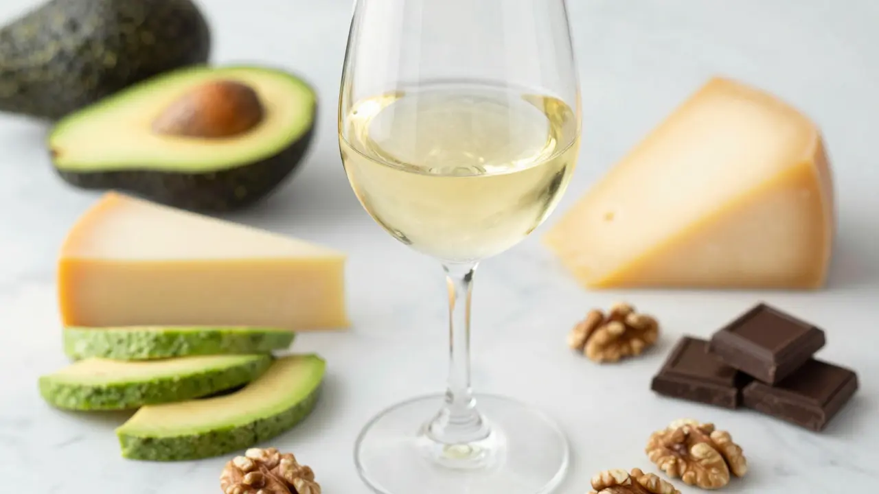 Cannabis-Wein mit fetthaltigen Snacks wie Avocado und Käse